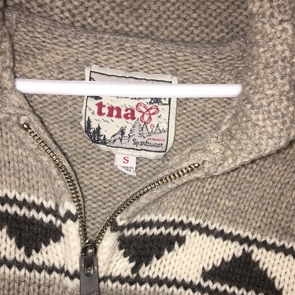TNA lambs wool sweater.  Size small. - Picture 3 of 5